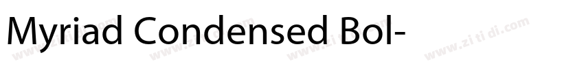 Myriad Condensed Bol字体转换